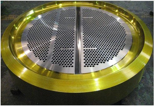 Gr12 Isı Eşanjörü Titanyum Kaplı Plaka Titanyum Kaplama Tubesheet Slug Catcher