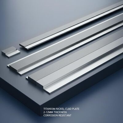 2 ila 12 mm kalınlığı Titanyum kaplama plaka Nikel kaplama metal malzeme uzunluğu korozyona direnç için 100 mm ila 6000 mm arasında değişir