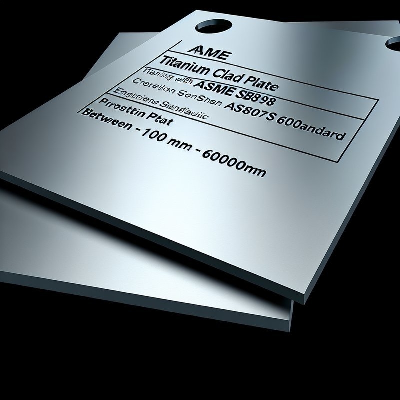 Uzunluk 100mm-6000mm ASME SB898 Standardında Korozyona Dayanıklı Çözümler için 2207 Kaplama Metal Sınıfına Sahip Titanyum Kaplı Plaka