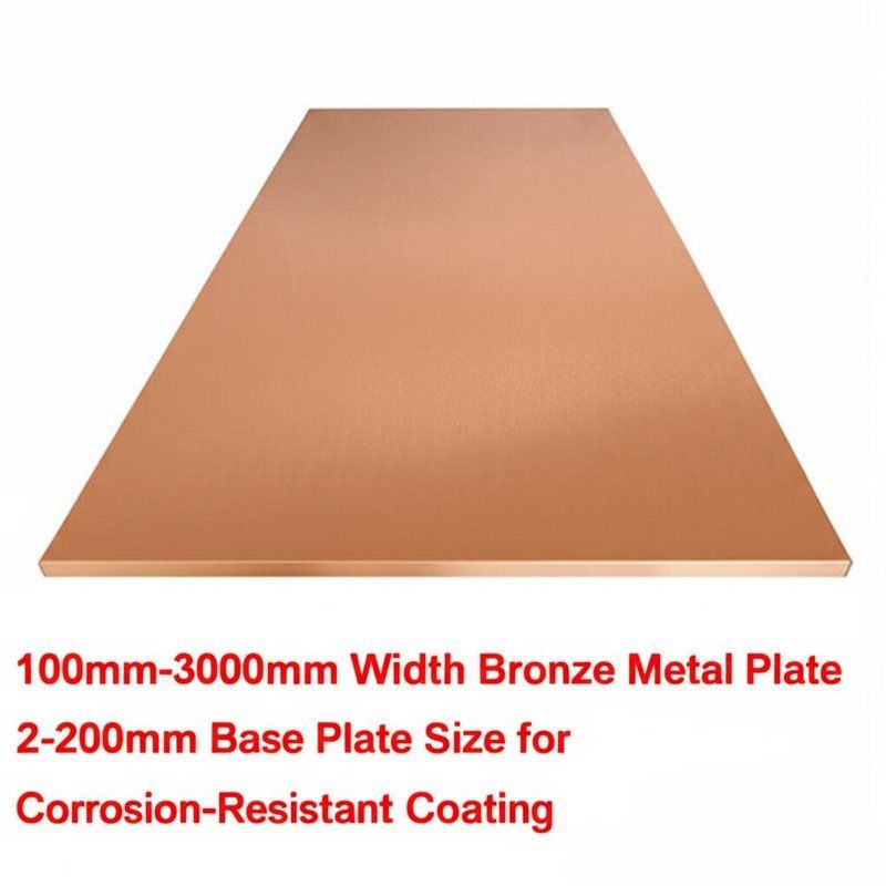 100mm-3000mm Genişliğinde Bronz Metal Plaka 2-200mm Korozyona Dayanıklı Kaplama için Taban Plakası Boyutu