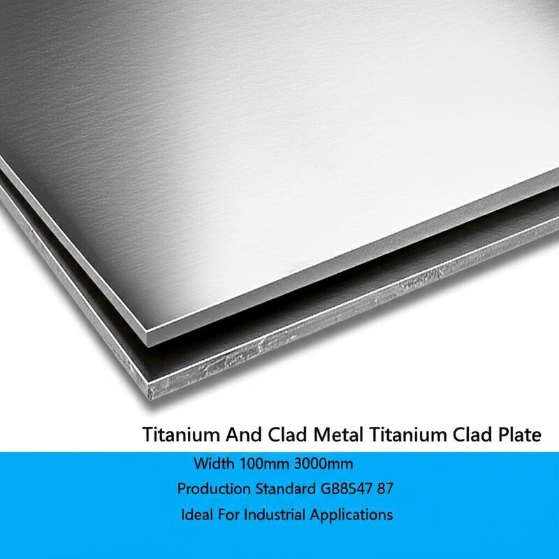 Titanyum ve Kaplı Metal Titanyum Kaplı Plaka Genişliği 100mm 3000mm Üretim Standardı GB8547 87 Endüstriyel Uygulamalar İçin İdeal